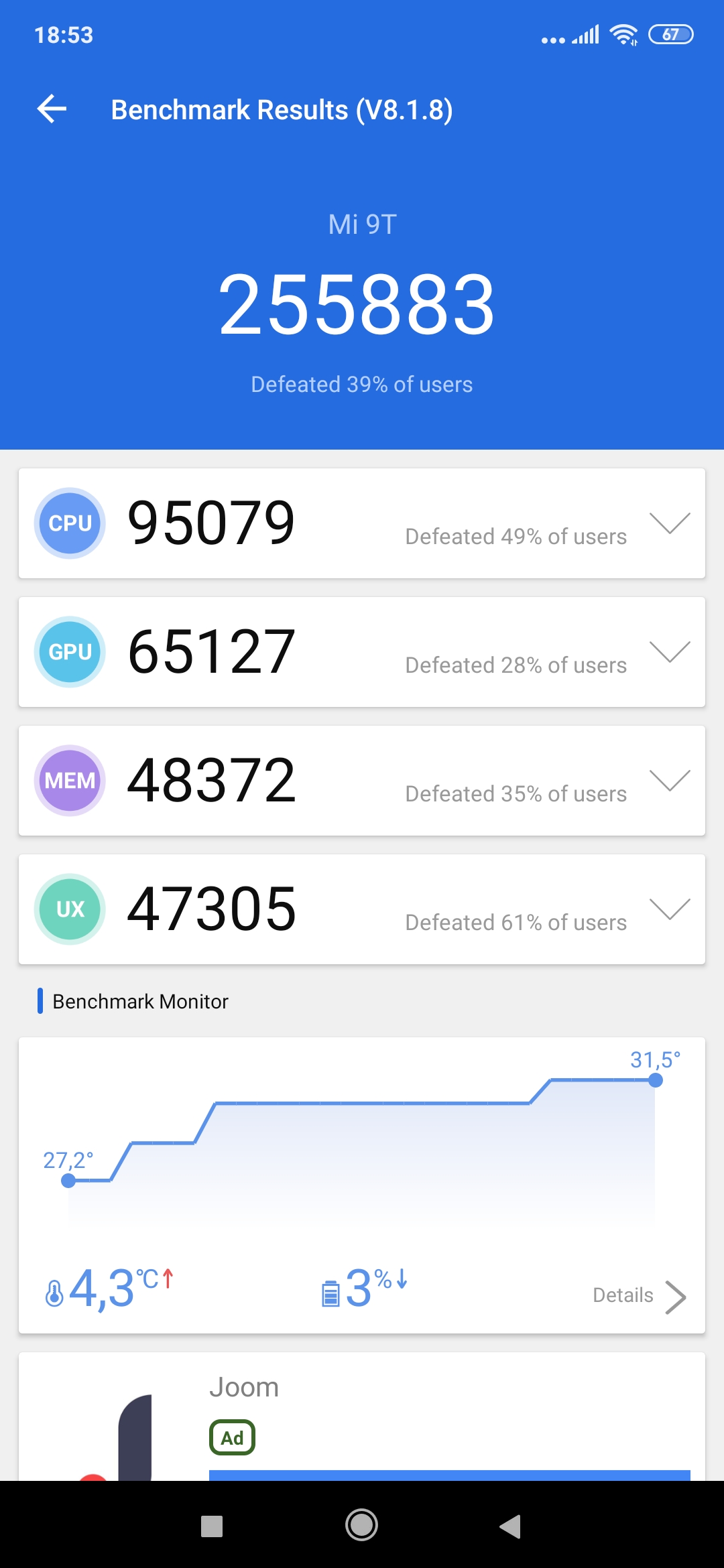 AnTuTu 8.1.8 - wynik końcowy